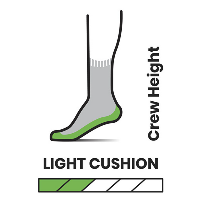 Light Cushion Crew Hike Socks Great Excursion Multi Color