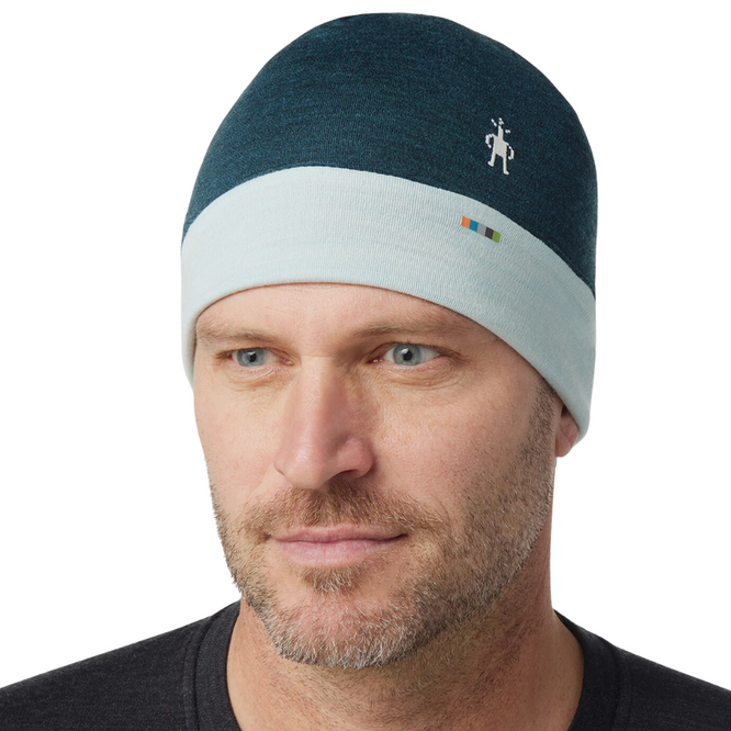 Thermal Merino Reversable Beanie Twilight Blue Heather