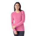 Womens Classic Thermal Merino Baselayer Crew Twilight Blue Heather