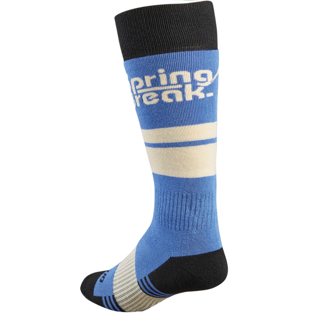 Spring Break Snowboard Sock Blue/ Black