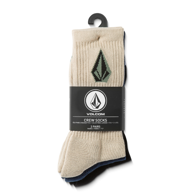 Full Stone Socks 3Pack Pale Khaki