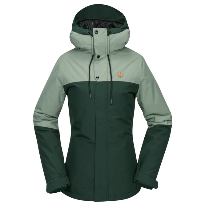 Womens Bolt Insulated Snowboard Jacket Scarab Green