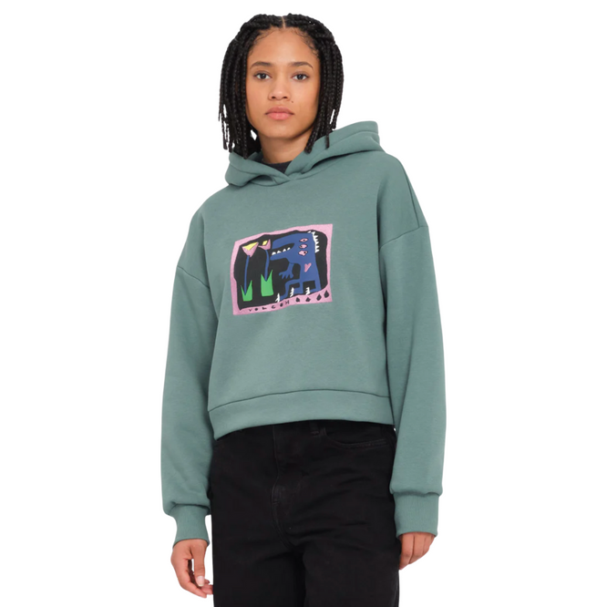 Womens Longo Hoodie Sea Green