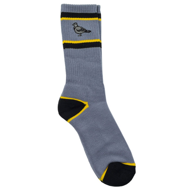 Basic Pigeon Emblem Sock Grey/Yellow