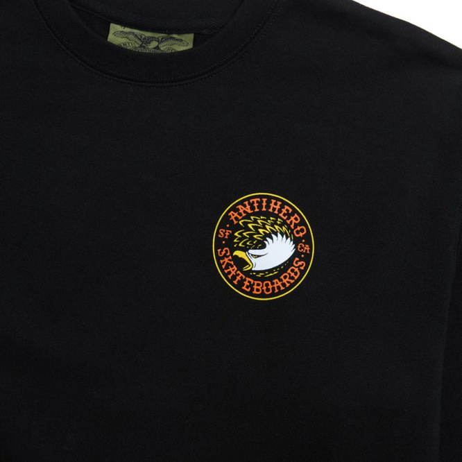 Eagle Round Crewneck Black