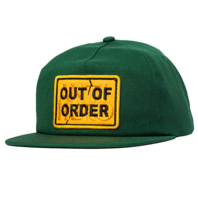 Out Of Order Adjustable Snapback Cap Forest Green/Orange