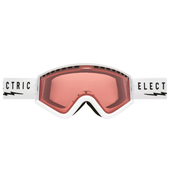 EGV Matte White + Rose Lens Snowboard Goggle