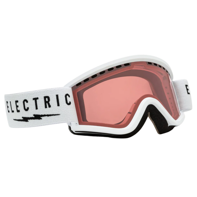 Kids EGV Matt White + Rose Lens Snowboard Goggle