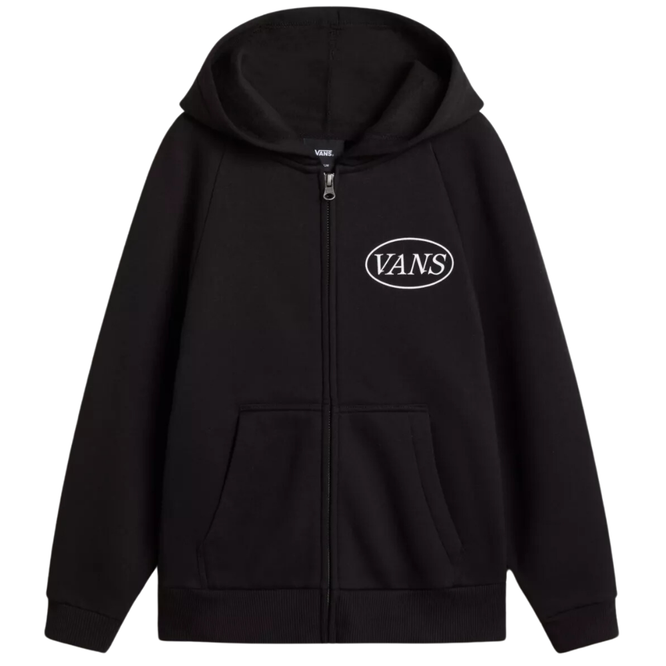 Kids Damask Zip Hoodie Black