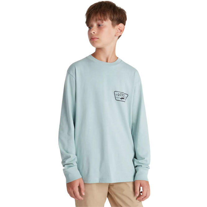 Kids Full Patch Back Longsleeve T-shirt Grey Mist/Black