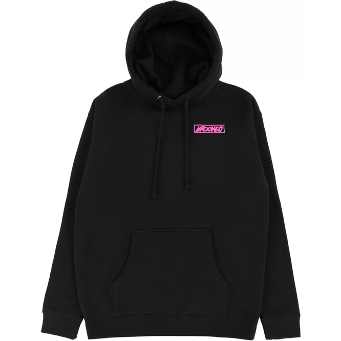 Moon Smile Raw Hoodie Black