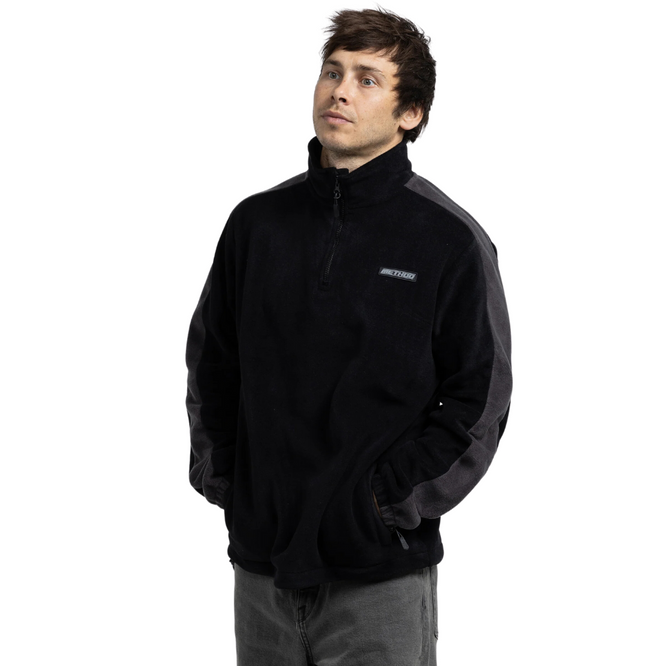 Fast Times 1/4 Zip Fleece Black/Dark Grey