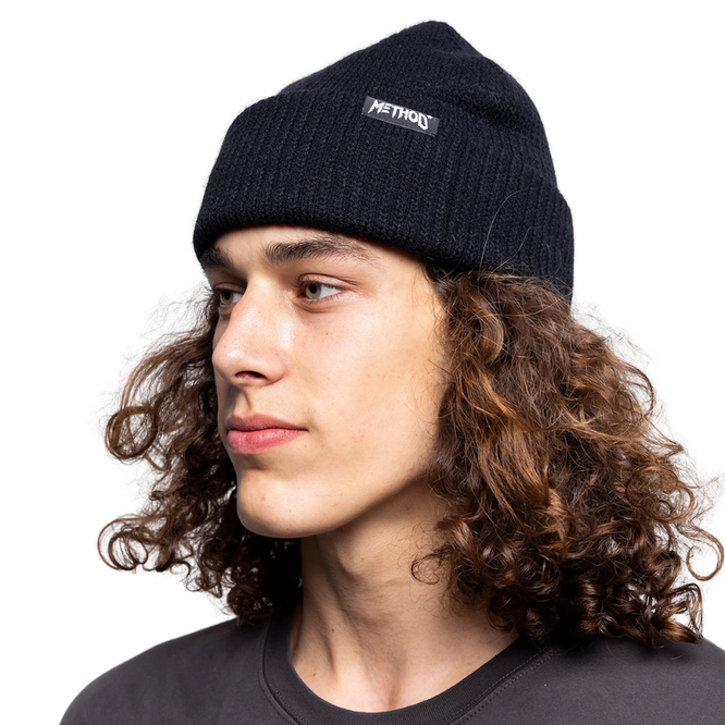 Label Beanie Black