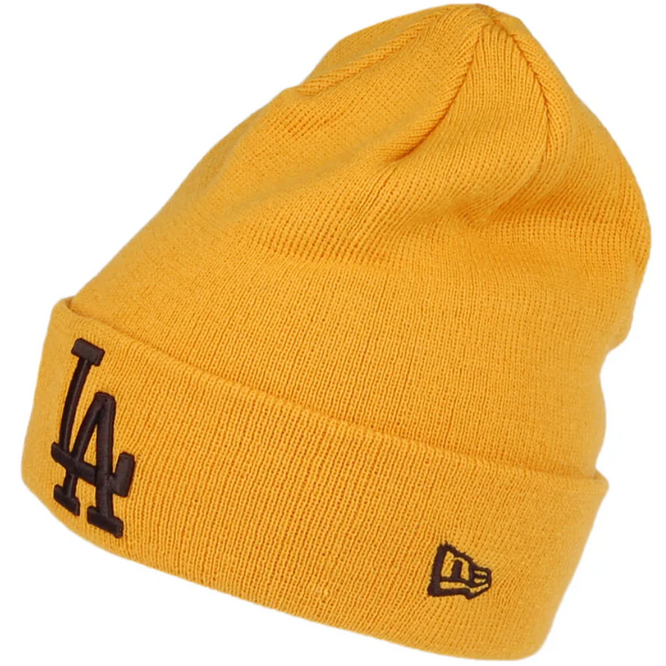 Kids LA Dodgers Essential Cuff Beanie Yellow/Black