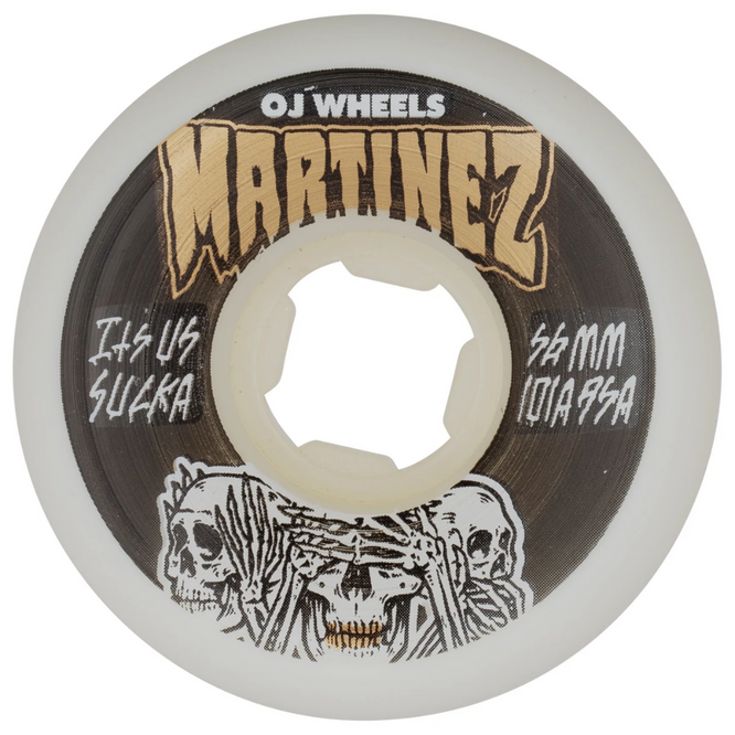 Milton Martinez Hear No Evil Double Duro White 101a/95a 56mm Skateboard Wheels