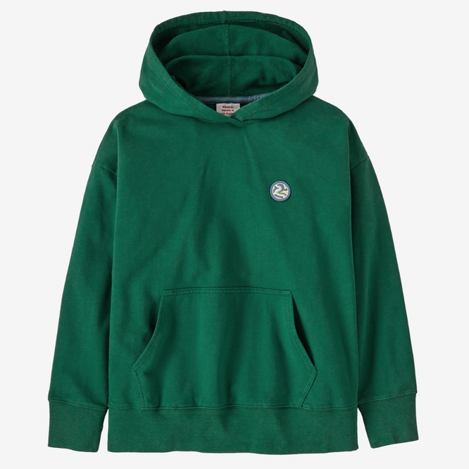 Kids Earth Currents Patch Hoodie Conifer Green