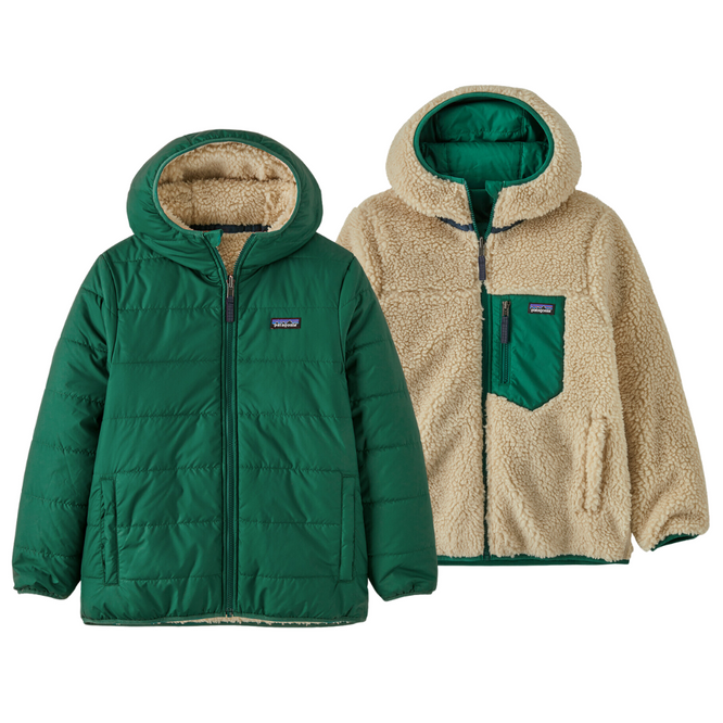 Kids Reversible Ready Freddy Hoodie Jacket Conifer Green