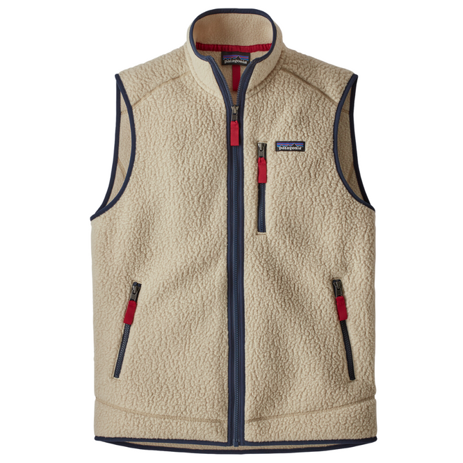 Retro Pile Fleece Vest Khaki