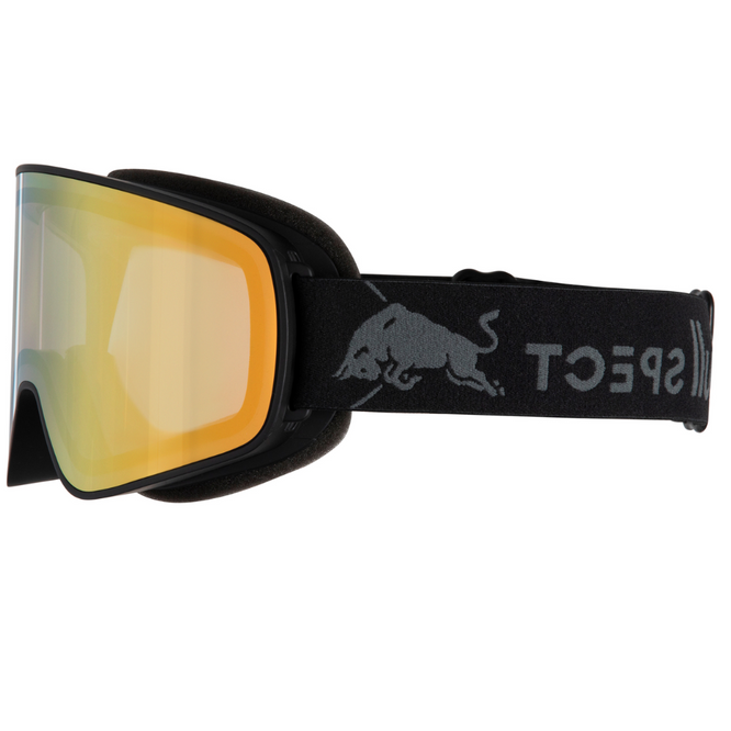 RUSH-16GOX Matt Black + Gold Orange Mirror