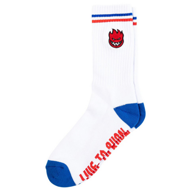 Bighead Fill Embroidery Socks White