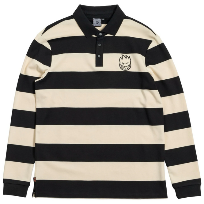 Bighead Rugby Shirt Off White/Black