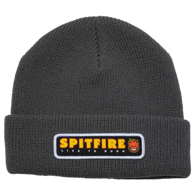 LTB Script Patch Beanie Charcoal