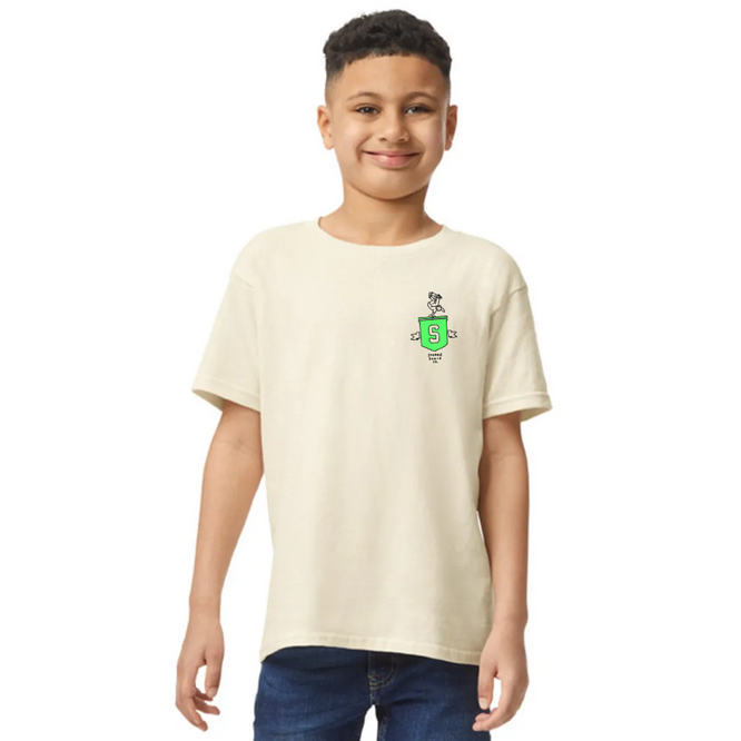 Kids Handplant Green T-shirt Natural