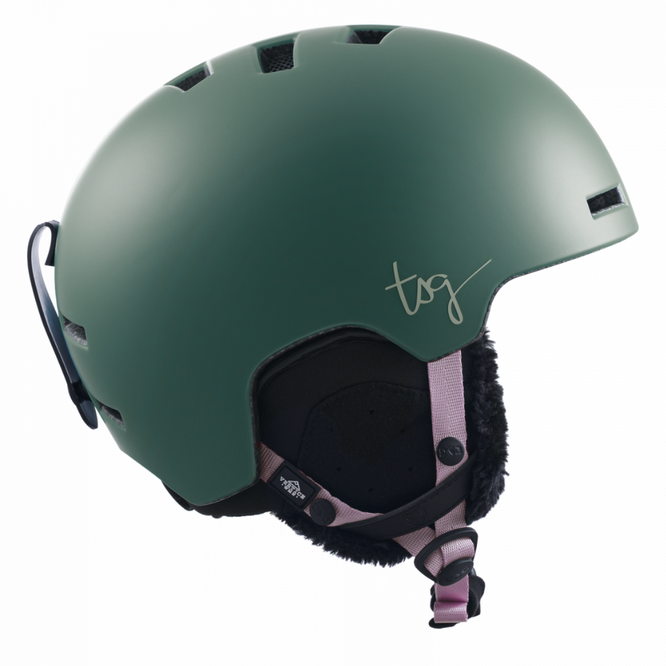 Womens Vertice Solid Helmet Satin Foliage Green