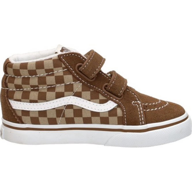 Kids Sk8-Mid Reissue Neutral Checkerboard Light Brown/True White