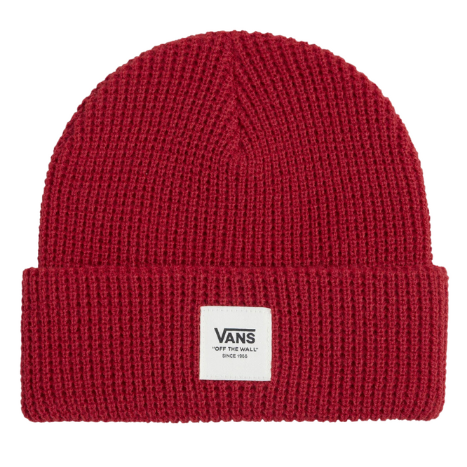 Kids Waffle Cuff Beanie Racing Red