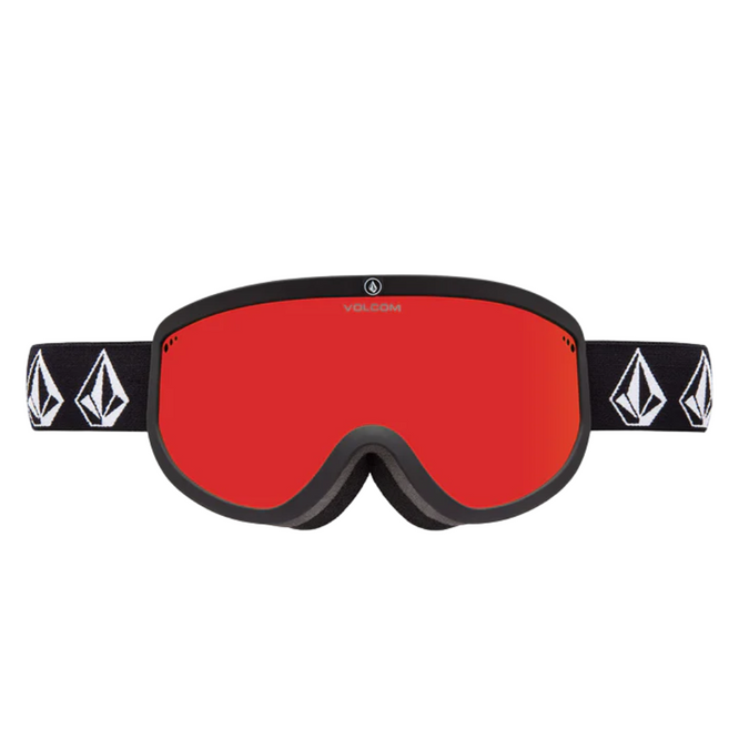 Footprints Matte Black Stone + Red Chrome Lens Snowboard Goggles