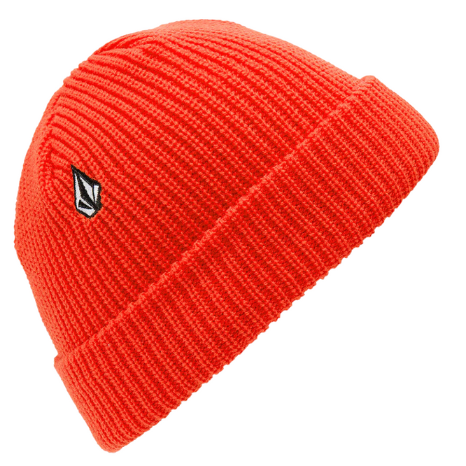 Kids Full Stone Beanie Bright Red