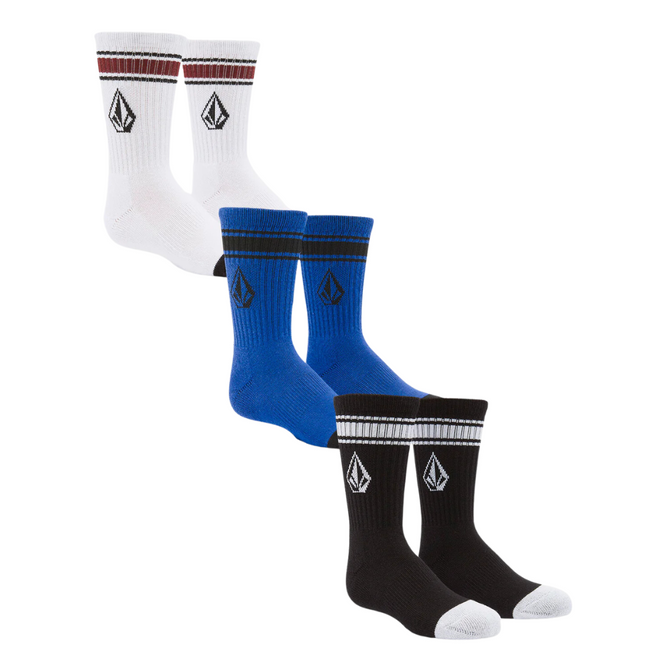 Kids Full Stone Socks 3pack Multicolor