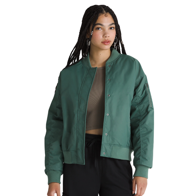 Womens Bennett Bomber Jacket Dark Forest