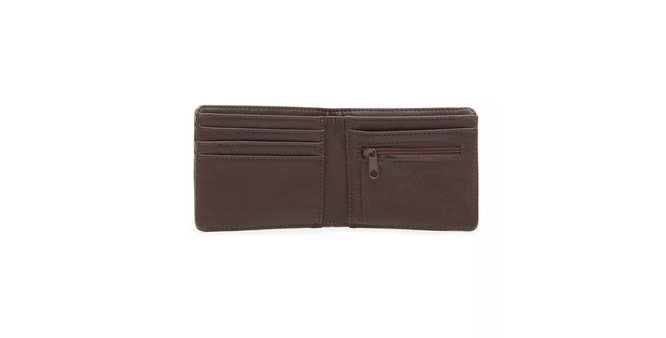 Drop V Bifold Dark Brown Wallet